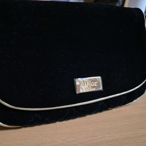 [새상품] Dior 블랙 벨벳 퀼팅 파우치 1개, 디올 미니 파우치 1개 일괄