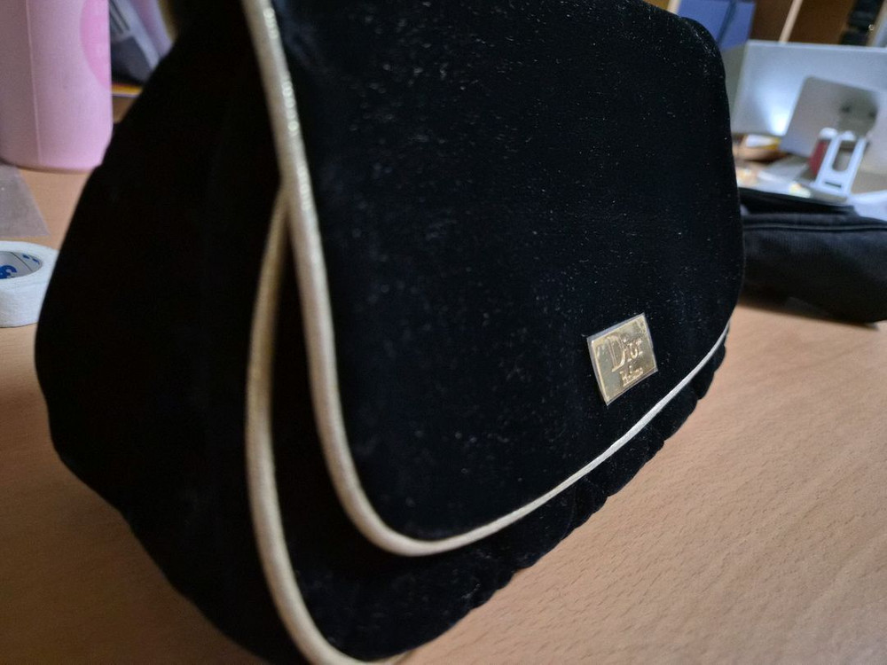 [새상품] Dior 블랙 벨벳 퀼팅 파우치 1개, 디올 미니 파우치 1개 일괄--1