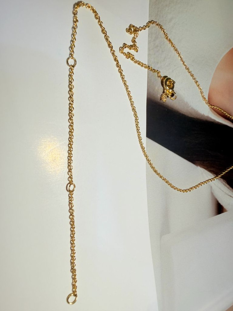 골드 물고기 꼬리 펜던트 목걸이(줄+팬던트 은999)새상품--2