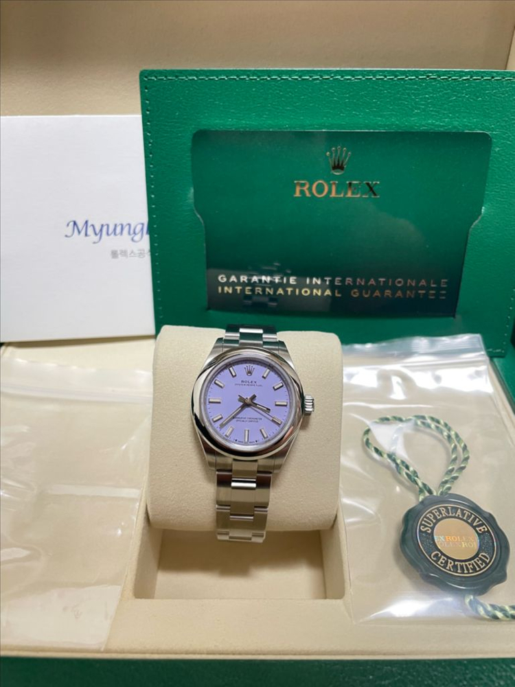 새상품 선물용 롤렉스 276200 오피28 라벤더판 판매합니다~~--8