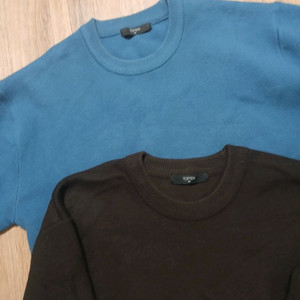 탑텐 니트95사이즈 블루. 브라운세트