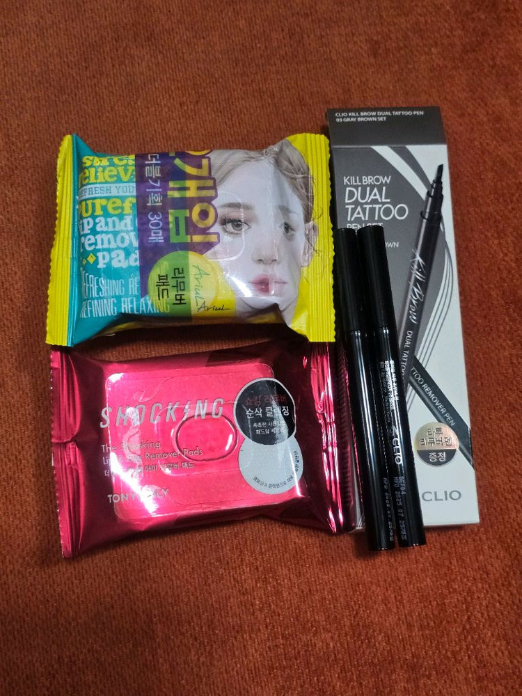 아리얼 립앤아이리무버 & 토니모리 쇼킹립 리무버 패드 새제품--0