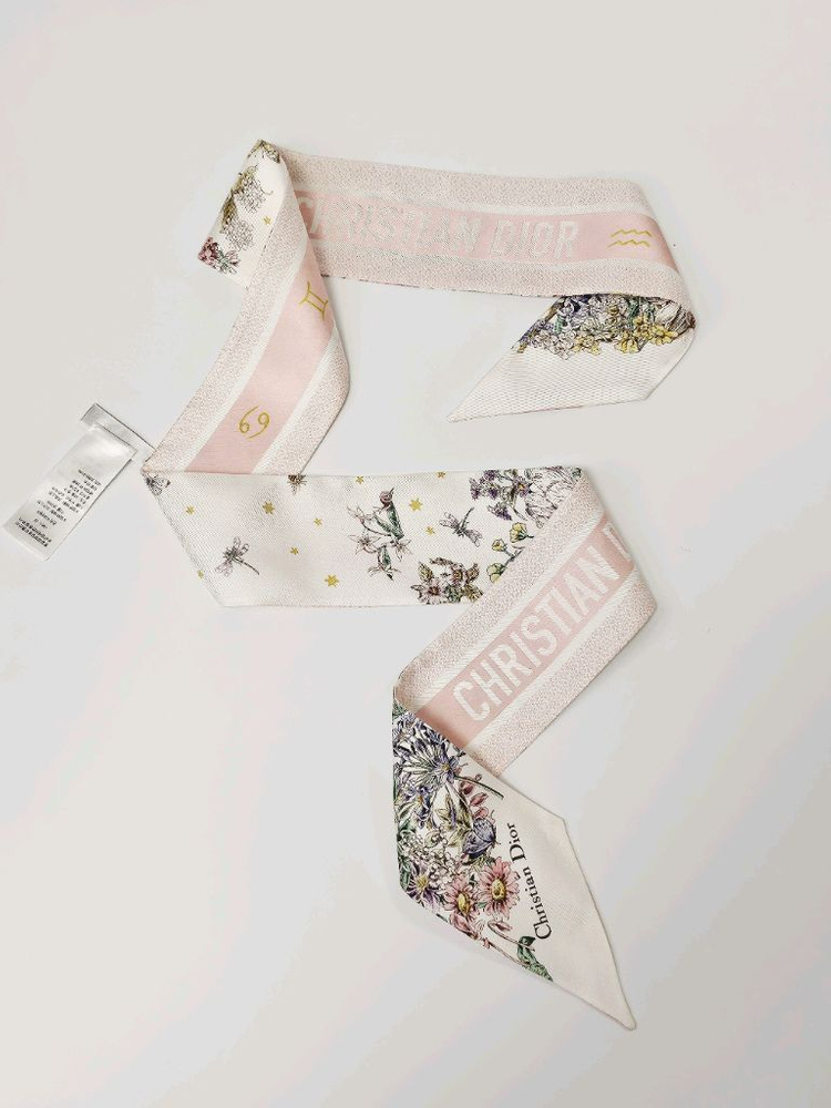 [정품, 새상품]디올 미차 아스트랄 플라워 여성 스카프 화이트 이미지