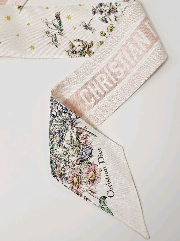 [정품, 새상품]디올 미차 아스트랄 플라워 여성 스카프 화이트 이미지