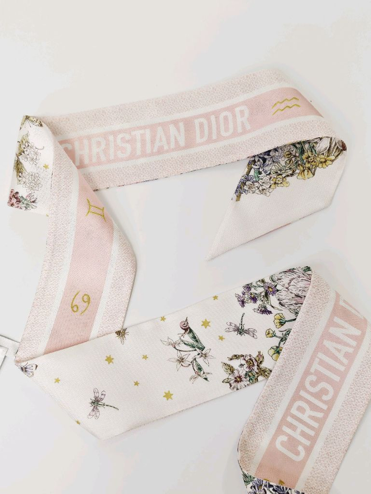 [정품, 새상품]디올 미차 아스트랄 플라워 여성 스카프 화이트 이미지