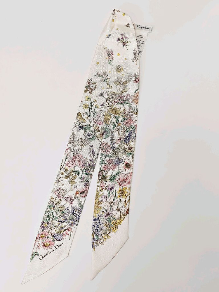 [정품, 새상품]디올 미차 아스트랄 플라워 여성 스카프 화이트 이미지