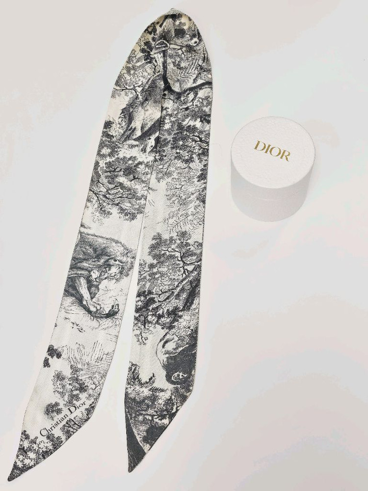 디올 Toile de Jouy 미차 스카프 그레이 아이보리 이미지