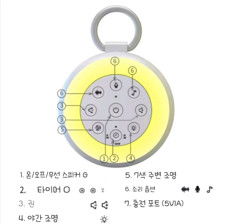 백색소음기 무드등--3