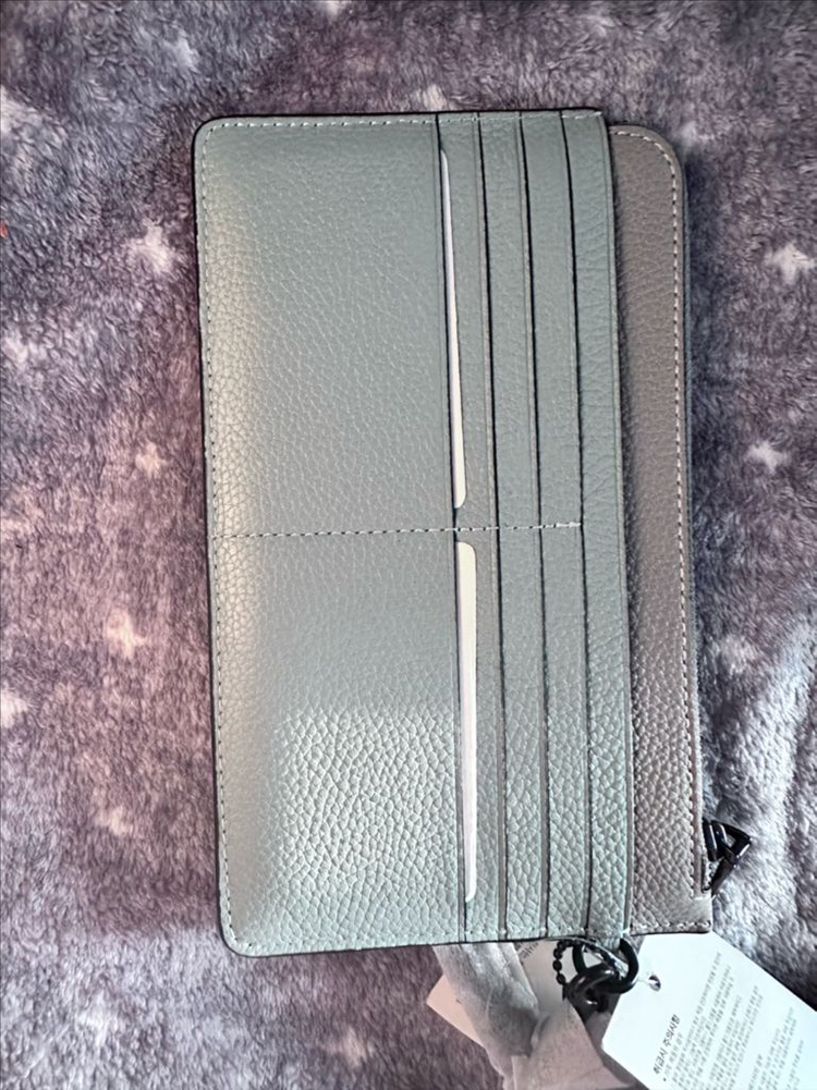 코치 리스틀릿 컬러블락 파우치 손가방 클러치--1