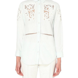 산드로 레이스 자수 셔츠 블라우스 2 사이즈