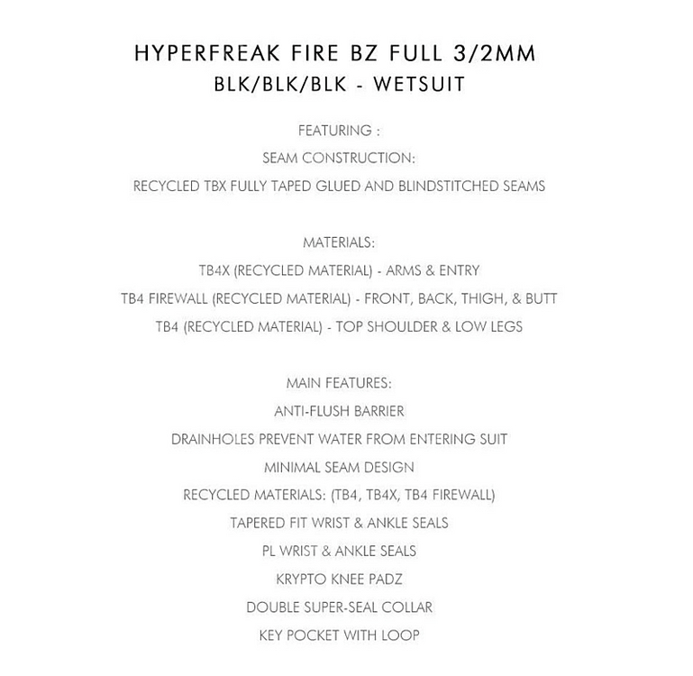오닐 하이퍼프레이크 파이어 백집 웻슈트 3/2mm MT 새제품 (25)--5