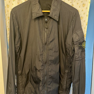 스톤아일랜드 크링클랩스 나일론 가먼트 다이드 오버셔츠 블랙(10223)