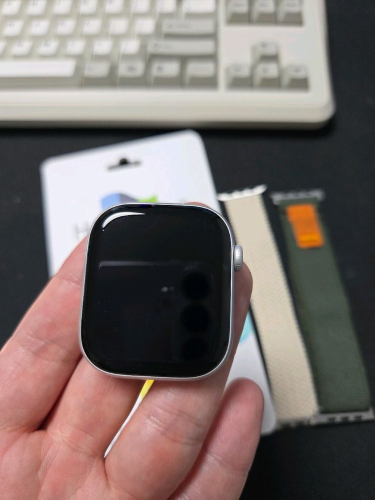 애플워치10 셀룰러 46mm 실버 풀박스 배터리100%--3