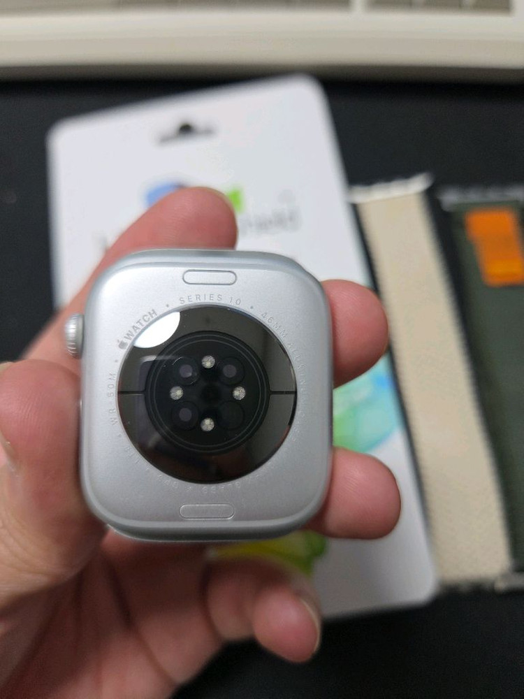 애플워치10 셀룰러 46mm 실버 풀박스 배터리100%--5