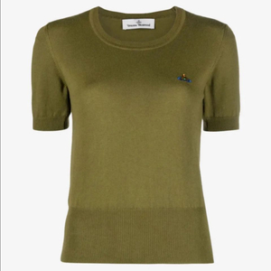 [S] 비비안웨스트우드 베아 반팔 니트 카키