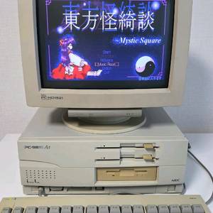 PC-9821As 본체와 CRT 모니터, 키보드