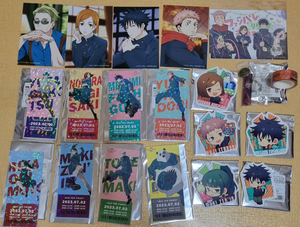 주술회전 쥬쥬페스 유지, 메구미, 토게, 유타, 나나미, 스쿠나 등 일괄--1