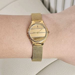 YSL 입생로랑 생로랑 금장 여성 여자 시계 팔찌