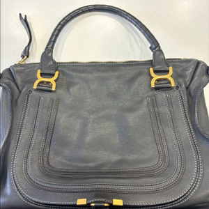 끌로에 마르씨 블랙 레더 토트백