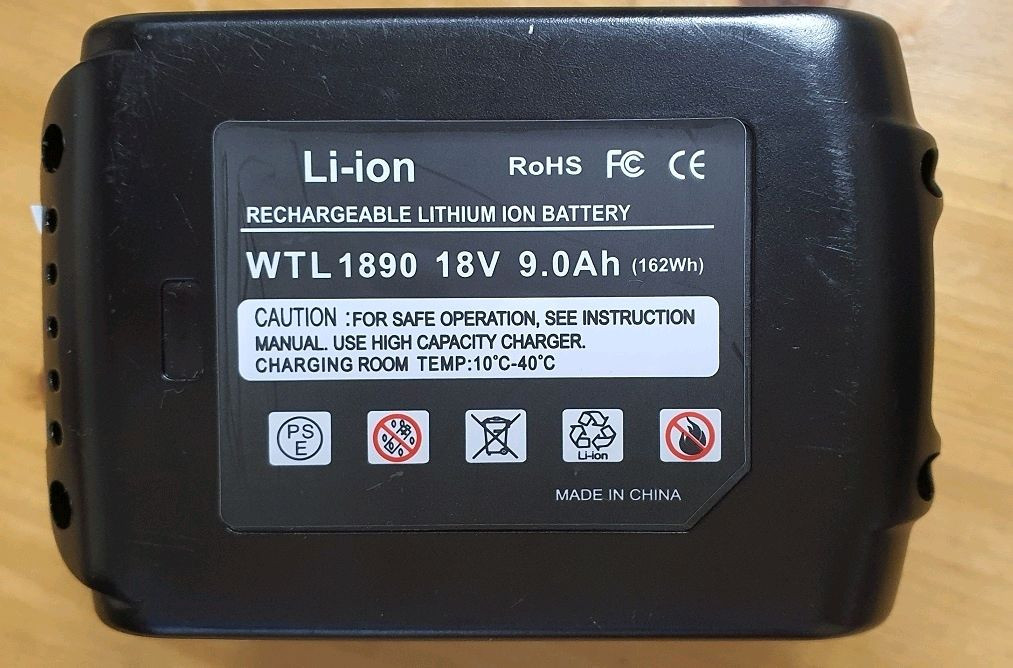 삼성 정품 셀을 사용한 마끼다 호환 배터리[18V 9A]--2