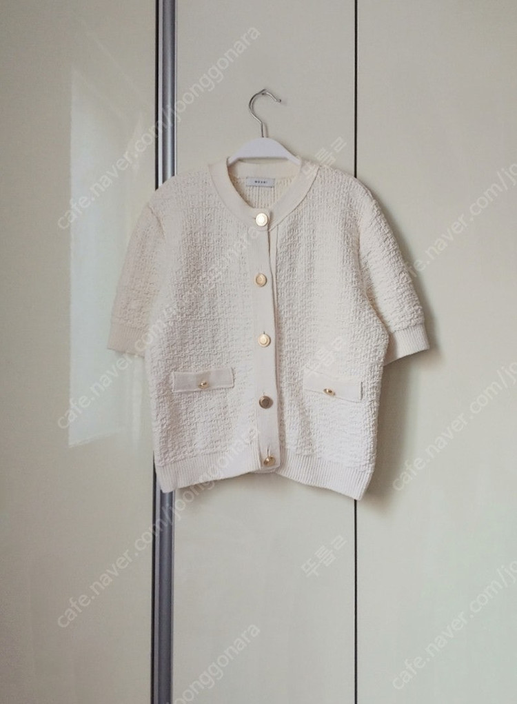 모아니 프리미엄 코튼 트위드 반팔 가디건 moani--2