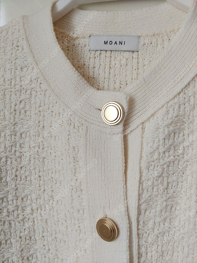 모아니 프리미엄 코튼 트위드 반팔 가디건 moani--4