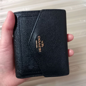 정품 코치 블랙 반지갑/ 여성지갑/ COACH