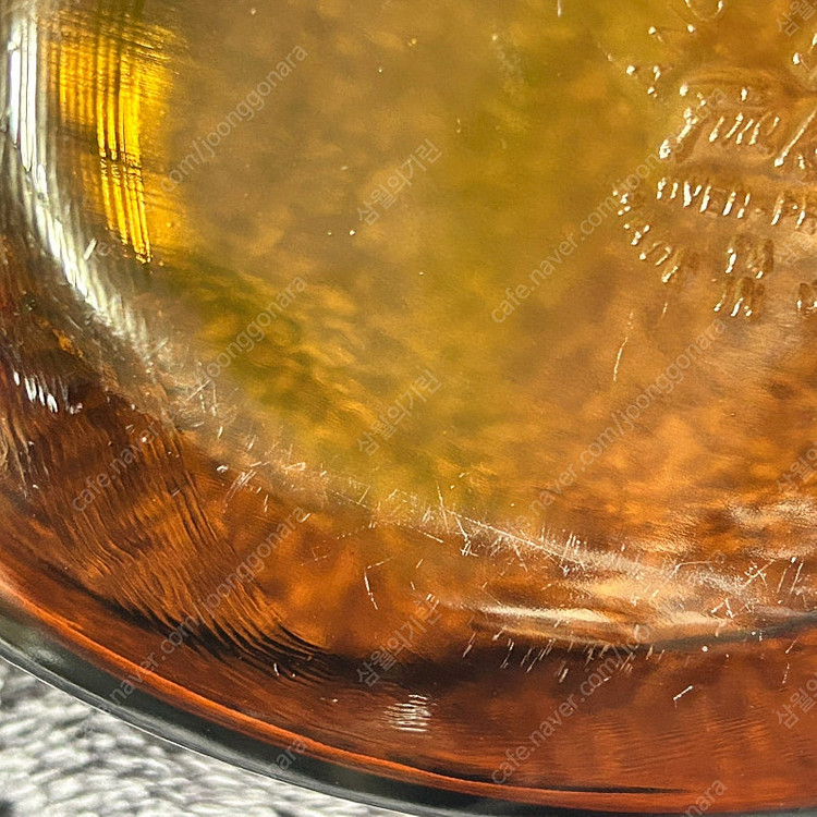 미국 빈티지 앵커호킹 파이어킹 오벌 앰버 글라스 캐서롤 이미지