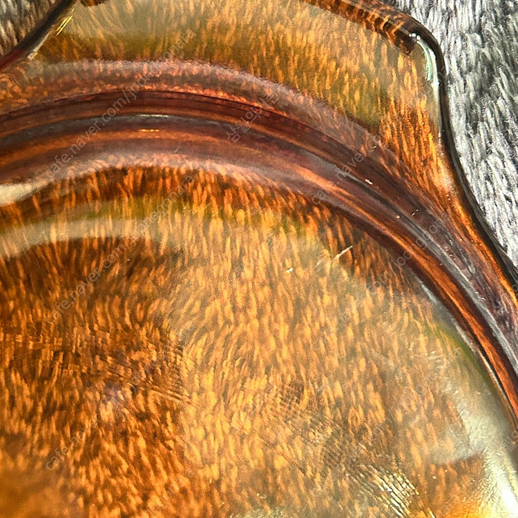 미국 빈티지 앵커호킹 파이어킹 오벌 앰버 글라스 캐서롤 이미지