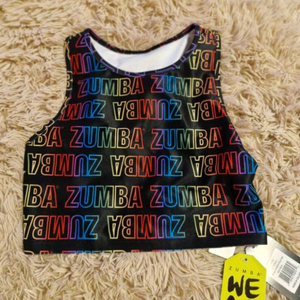 (새상품) 줌바웨어 나시 티셔츠 크롭 탑