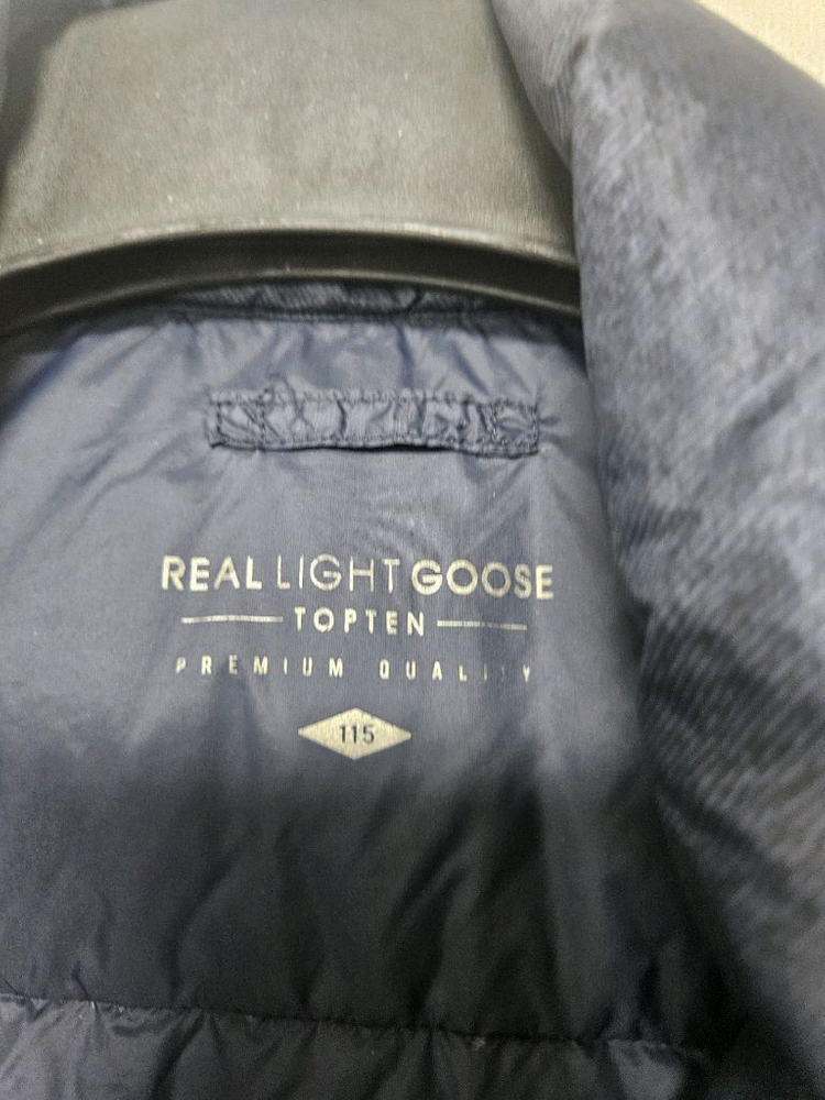 탑텐 남성 경량 구스다운 패딩 조끼 110~115호 네이비색 빅사이즈--3