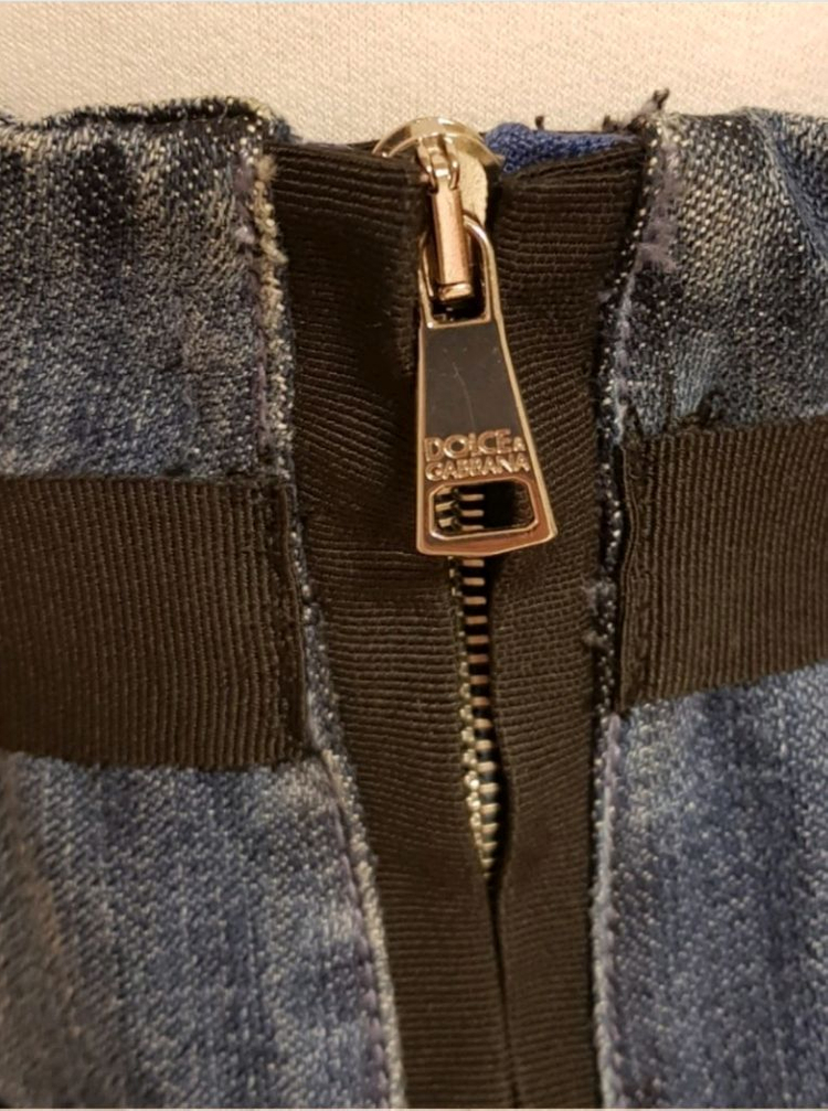 돌체앤가바나 하이웨스트데님스커트 36--3