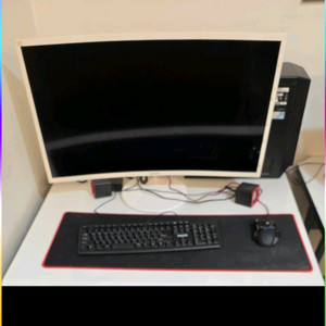 삼성 커브드 모니터 32인치 본체 세트 이미지