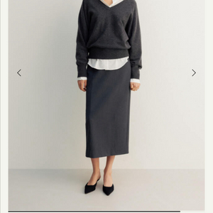 (새제품) 시에 젠느 벨티트 스커트 차콜