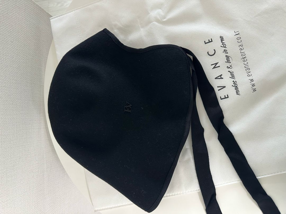 에반스 보니햇 블랙 램스울 100%--5