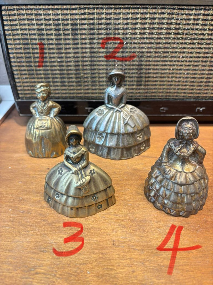 영국 빈티지 앤틱 레이디 황동 벨 종 #1,2,3,4 이미지