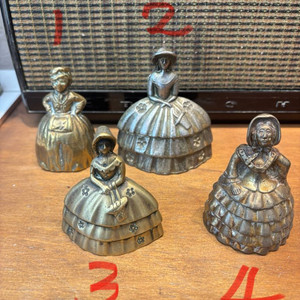 영국 빈티지 앤틱 레이디 황동 벨 종 #1,2,3,4 이미지