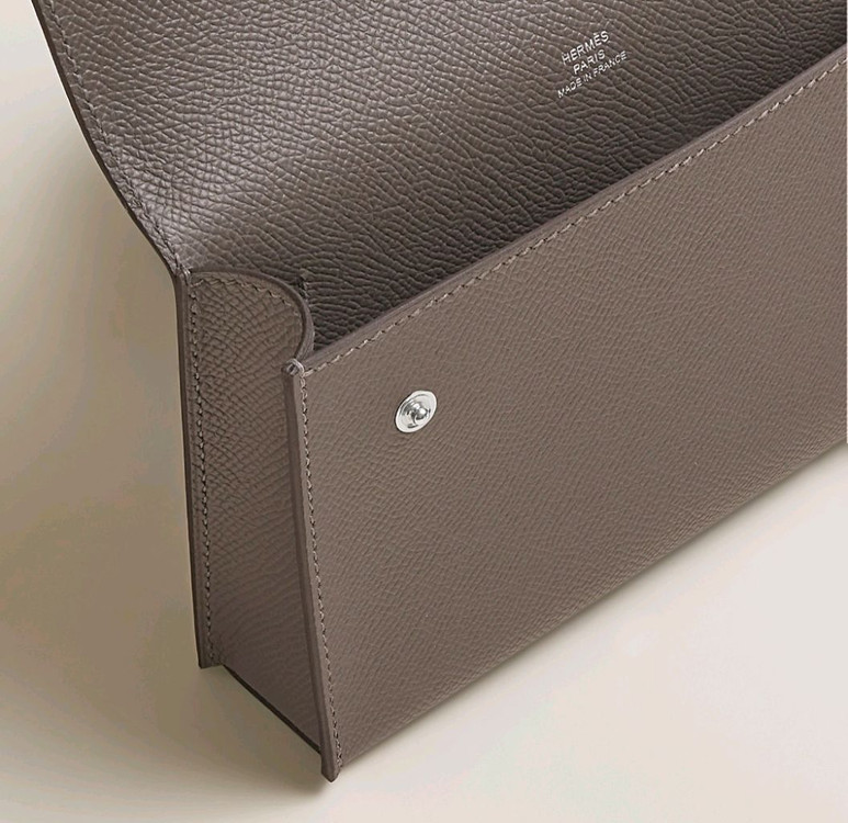 (새상품/풀세트) 에르메스 스냅 월렛 앱송가죽 그리에땅 팝니다.--1