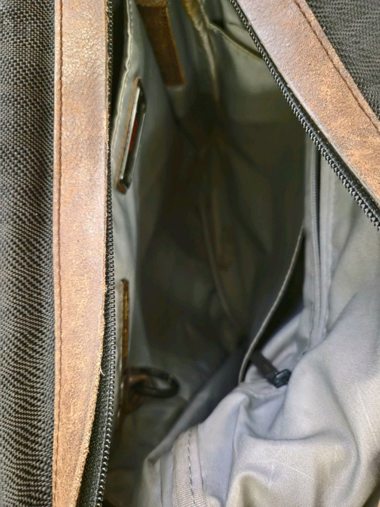 투미 드로르 레더 페브릭 백팩--5