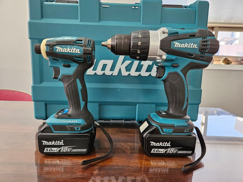 가격최종내림) 마끼다 충전 임팩트 드라이버 DTD172 + 해머드릴 DHP458 세트 이미지