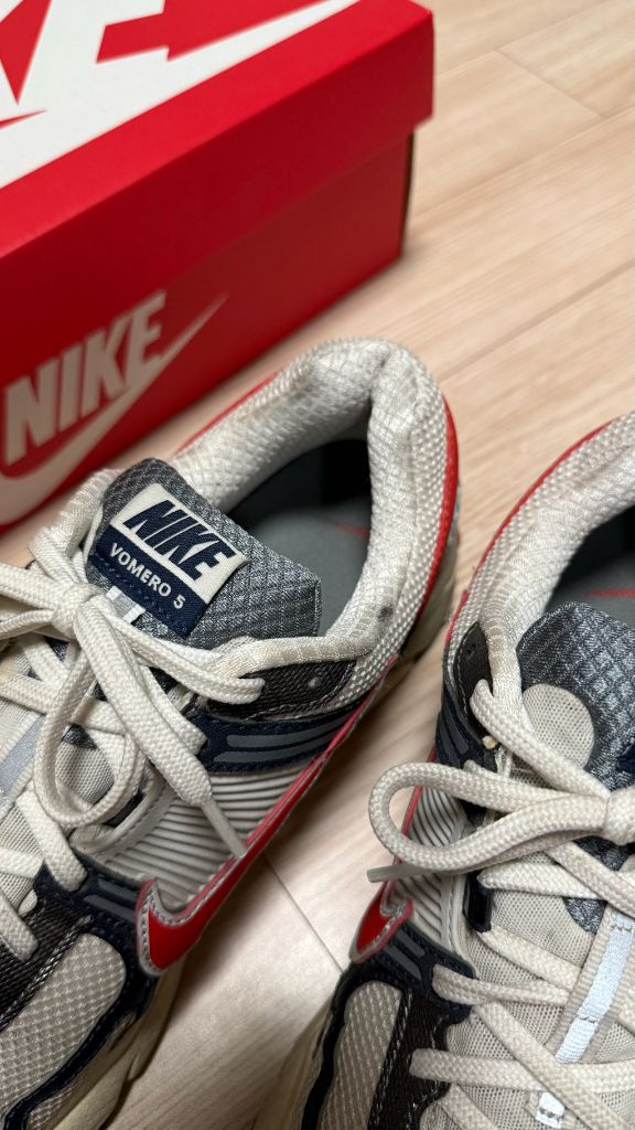 나이키 줌 보메로5 포톤 더스트 피칸테 레드 280사이즈--4