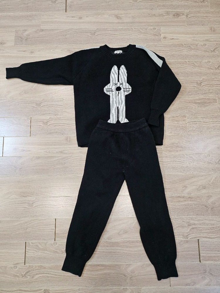 리미떼두두 블랙 레빗 니트 세트 2xl--2