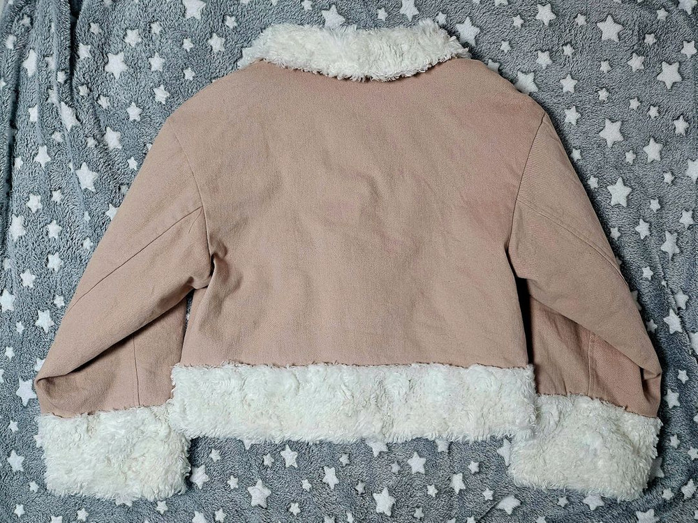 허그유어스킨 시어링 퍼 자켓 애쉬 핑크--6