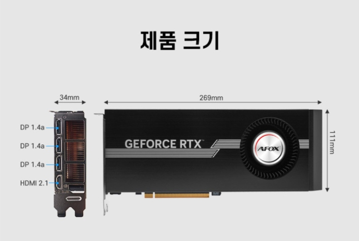 AFOX 지포스 RTX 4080 SUPER BLOWER D6X 16GB 에즈윈 이미지