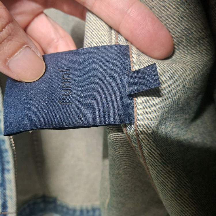 준지 24 디스트로이드 후드 데님 마원 자켓--7