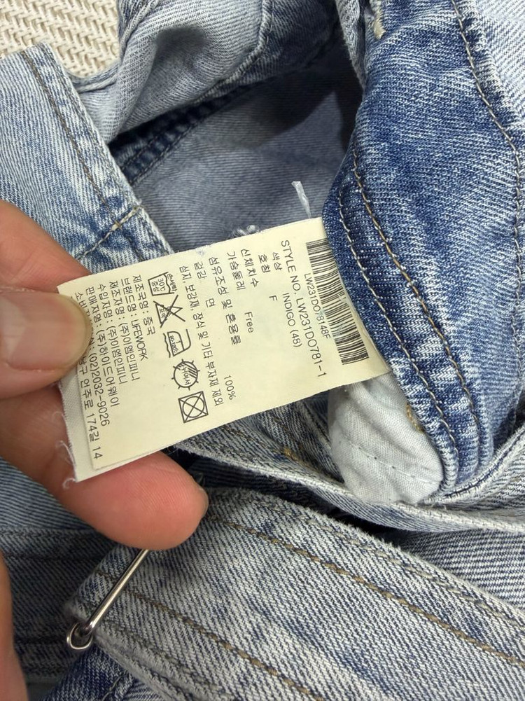 정품) 라이프워크 여성 데님 멜빵바지 F--7