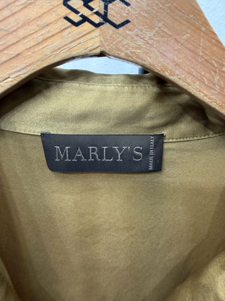 정품) MARLYS 이태리 실크 셔츠 블라우스 42 이미지