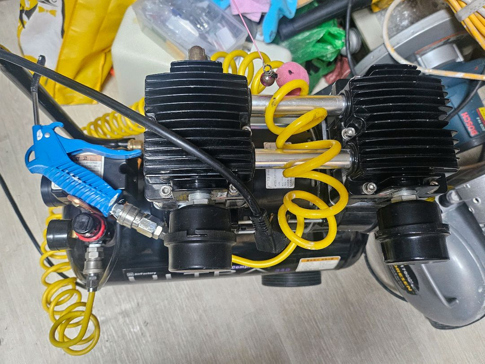 에어 팩토리 Ultra 340 3마력 40리터 저소음 오일리스 콤프레샤--8