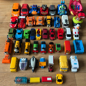헬로카봇, 또봇, 토마스 등 미니 자동차 장난감 일괄 이미지