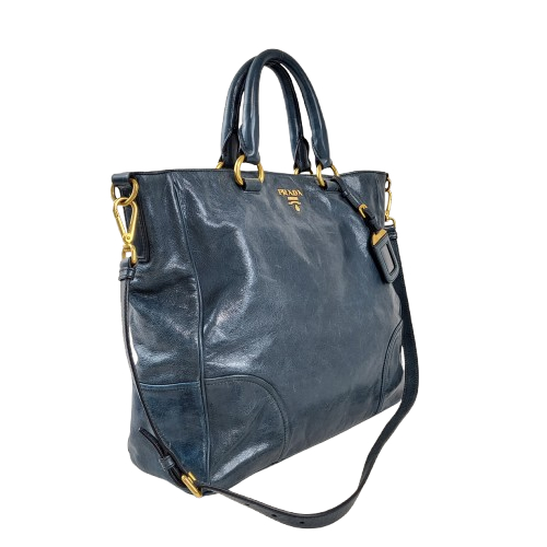 정품 프라다 비텔로 샤인 투웨이백--1